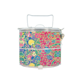 BDARI Tiffin Carrier - Blue Pink Batik (Nationwide Delivery)
