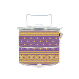 BDARI Tiffin Carrier - Indian Saree Royal Purple (Nationwide Delivery)