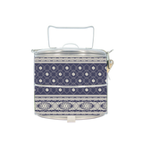 BDARI Tiffin Carrier - Indian Saree Slate Blue (Nationwide Delivery)