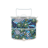 BDARI Tiffin Carrier - Blue Batik Flower (Nationwide Delivery)