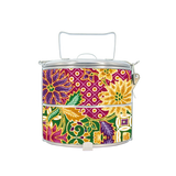 BDARI Tiffin Carrier - Maroon Green Batik (Nationwide Delivery)