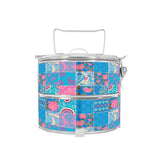 BDARI Tiffin Carrier - Blue Patchwork (Nationwide Delivery)
