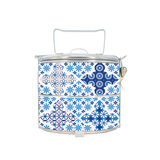 BDARI Tiffin Carrier - Cobalt Blue Arabic  (Nationwide Delivery)