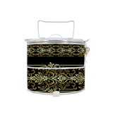 BDARI Tiffin Carrier - Black Songket (Nationwide Delivery)