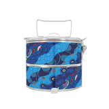 BDARI Tiffin Carrier - Blue Wave Patchwork (Nationwide Delivery)