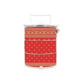 BDARI Tiffin Carrier - Indian Saree Chili Red (Nationwide Delivery)