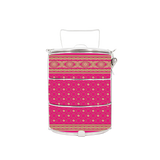 BDARI Tiffin Carrier - Indian Saree Hot Pink (Nationwide Delivery)