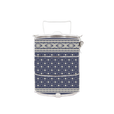 BDARI Tiffin Carrier - Indian Saree Slate Blue (Nationwide Delivery)