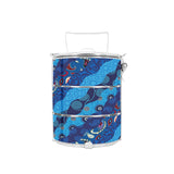 BDARI Tiffin Carrier - Blue Wave Patchwork (Nationwide Delivery)