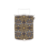 BDARI Tiffin Carrier - Purple Golden Flower (Nationwide Delivery)