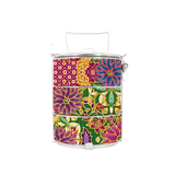 BDARI Tiffin Carrier - Maroon Green Batik (Nationwide Delivery)