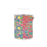 BDARI Tiffin Carrier - Blue Pink Batik (Nationwide Delivery)