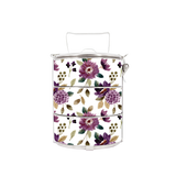 BDARI Tiffin Carrier - Dark Purple Flower (Nationwide Delivery)