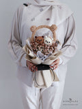 Scentales Mocha & Latte Bear Flower Bouquet (I Love You) (Johor Bahru Delivery)