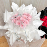 Pure Love Heart Soap Flower Bouquet