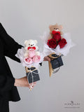 Scentales Bear-y in Love Petite Flower Bouquet (Klang Valley Delivery)