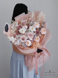 Scentales Cloud of Blush Soap Flower Bouquet (Johor Bahru Delivery)