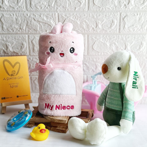 Personalised Bunny & Towel Gift Set