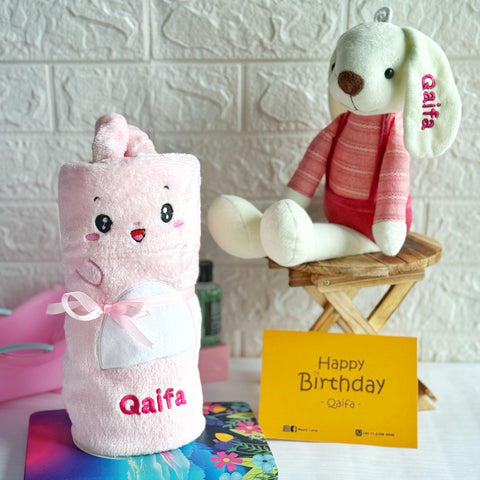 Personalised Bunny & Towel Gift Set