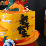 Golden Snake Prosperity Designer Cake | CNY 2025 (Klang Valley Delivery Only) - CNY Hampers & Gifts 2025