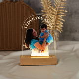 Personalised Wireless Arch Maple Wooden Full Color Photo LED Night Lamp - Father's Day Flowers & Gifts 2026