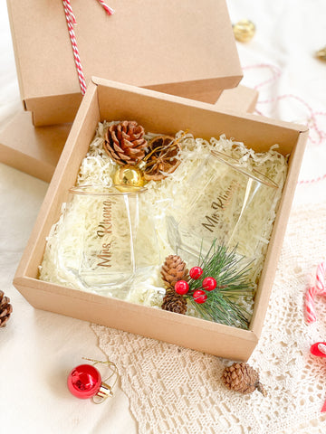 Double Joy | Personalized Hexagon Glass Cup (Klang Valley Delivery) - CNY Hampers & Gifts 2025