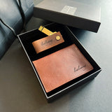 For Him Leather Gift Set C - USB + Bi-Fold Card Wallet - Father's Day Flowers & Gifts 2026