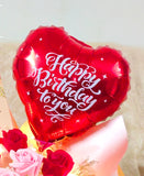 9inch Heart Shape Foil Balloon (Customized Wording)