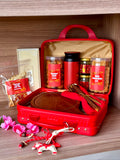 福运满箱 Abundant Fortune CNY Hamper Gift Set 2026 | Red Mini Handcarry Luggage, CNY Goodies, Bird Nest, Plate, Cutlery (Klang Valley Delivery)