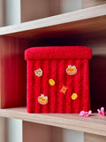 福气坐满 Blessed Abode CNY Hamper Gift Set 2026 | Red Storage Stool, Plate, Massage Stick, Abalone, Pillow Cover, Cookies (Klang Valley Delivery) - CNY Hampers & Gifts 2026