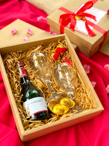 "Wine"-Not? | Personalized Wine Glass with Wine (Klang Valley Delivery) - CNY Hampers & Gifts 2026