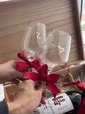 Couple Wine Set 💝 Customised Wine + 2 Crystal Glass