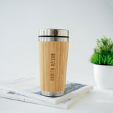 Personalized Bamboo Travel Coffee Mug Tumbler (Can add name or emoji, no picture) ( 4 -6 working days)