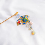 Fan Flower of Wealth Ethereal Grace Hair Sticks Hair Pin Bookmark (Nationwide Delivery) - CNY Hampers & Gifts 2025