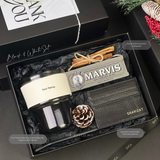 [Clean and Carry] Personalised Glass Mug, Card Holder & Marvis toothpaste 3pc Gift Set (Nationwide Delivery)