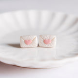 Sweetheart Letters Handmade Polymer Clay Earring | (Nationwide Delivery)