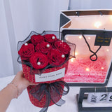 🌹Fresh Flower🌹CA Mini 7 Stalks Fresh Red Rose Small Bouquet ( Kuantan Delivery)
