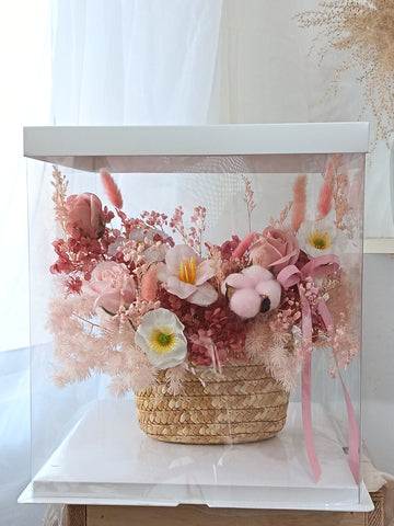 Everlasting Floral Sweet Basket Gift Box (Negeri Sembilan Delivery only) - Valentine's Day Flowers & Gifts 2026