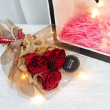 🌹Fresh Flower🌹3 Stalks Fresh Red Rose Come With Led Light & Paper Bag ( Kuantan Delivery)