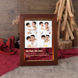 Personalized Mahogany Wood Photo Printing Frame Night Light