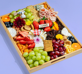Glenmarie Cheese Lovers Charcuterie Grazing Platter (with Solid Wooden Tray)