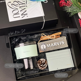 [Clean and Carry] Personalised Glass Mug, Card Holder & Marvis toothpaste 3pc Gift Set (Nationwide Delivery)