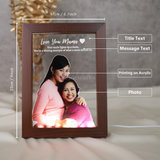 Personalized Mahogany Wood Photo Printing Frame Night Light