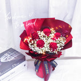 🌹Fresh Flower🌹 5 Stalks Fresh Red Rose Mix With Baby Breath Bouquet ( Kuantan Delivery ） - Valentine's Day Flowers & Gifts 2026