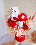 福猫迎春fortune cat Artificial Blossoming Pot (Klang Valley Delivery)