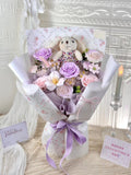 [Valentine's Day 2026] 7 stalks Soap Flower Bouquet with Bunny (Klang Valley Delivery)