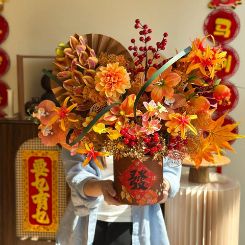 Spring Blessing CNY Flower Vase (Klang Valley Delivery) - CNY Hampers & Gifts 2026