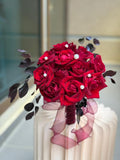 Crimson Pearl Bridal Bouquet ❤️ (Klang Valley Delivery Only)