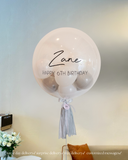 Grey and White Bubble Helium Balloon (Kuching Delivery Only)