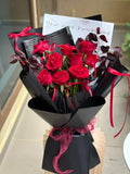 Midnight Red Rose Bouquet (Klang Valley Delivery Only)
